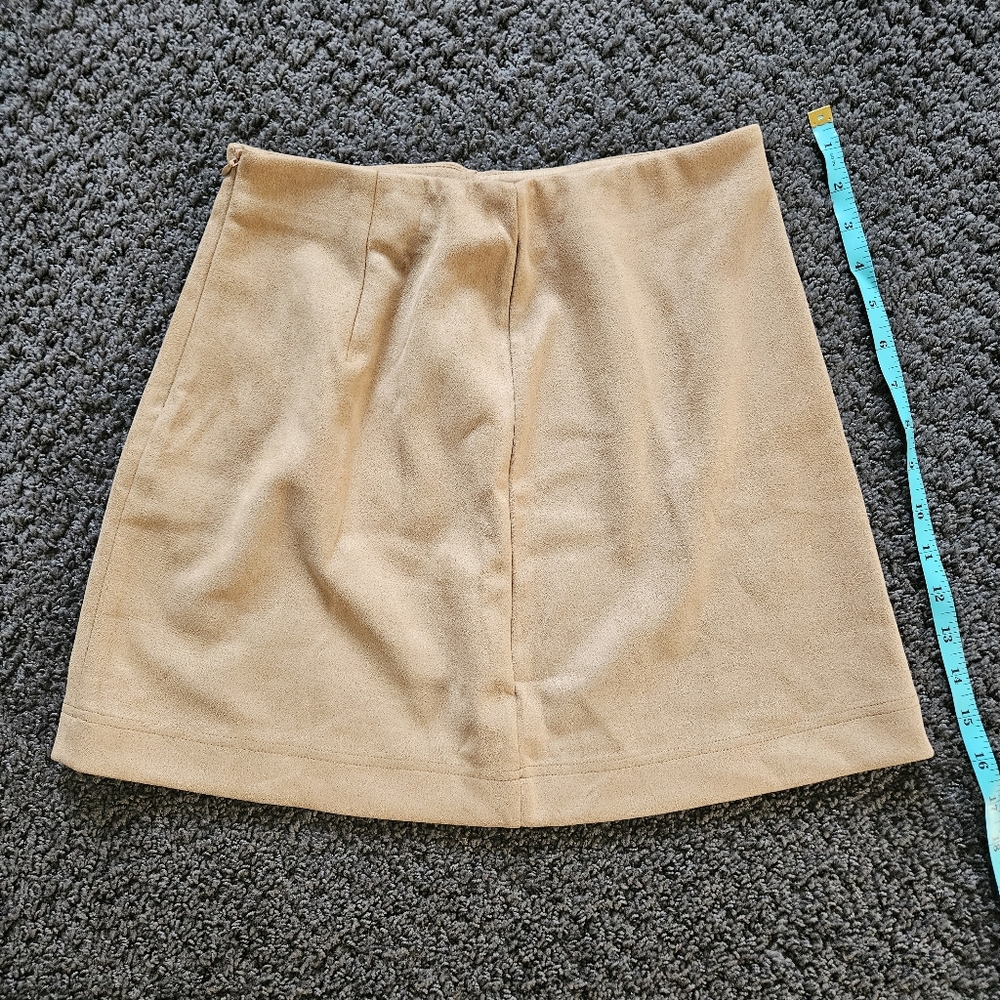 Tan Women's Mini Skirt Small Soft